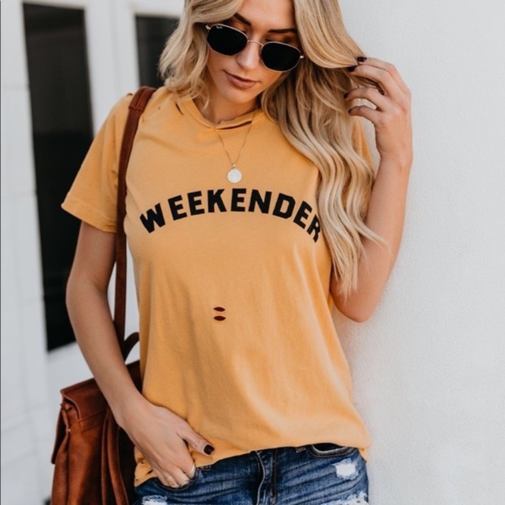 Vici Mustard 'Weekender' Short Sleeve Tee